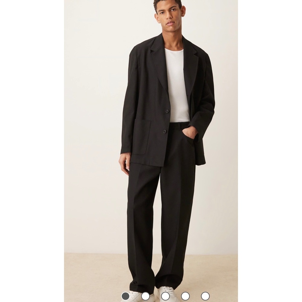 ASOS DESIGN Extreme Tapered Black Twill Suit Pants Mens XS 30 NWT